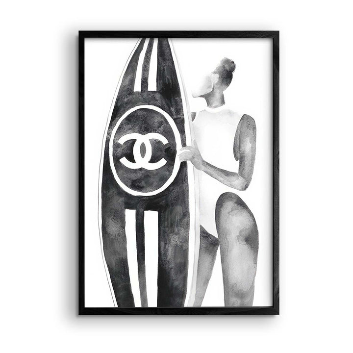 Black & White "Chanel Surf Aquarel"