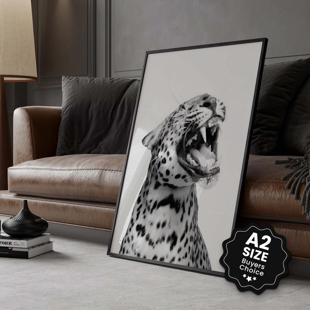 Black & White "Laughing Leopard"